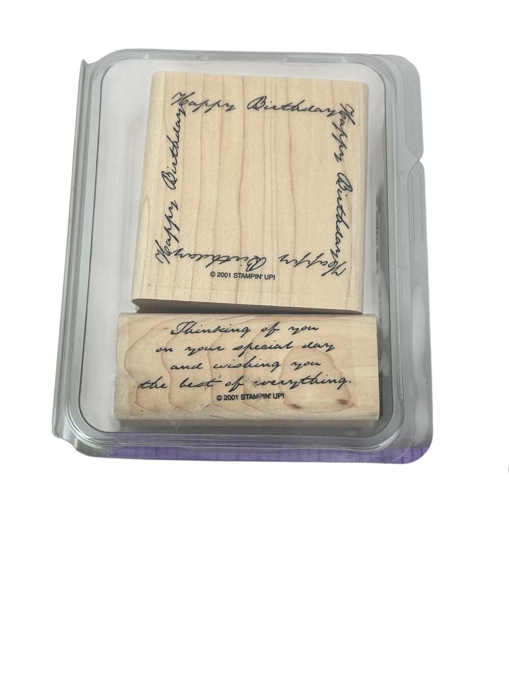 2001 Stampin' Up Happy Birthday Frame (Set of 2)